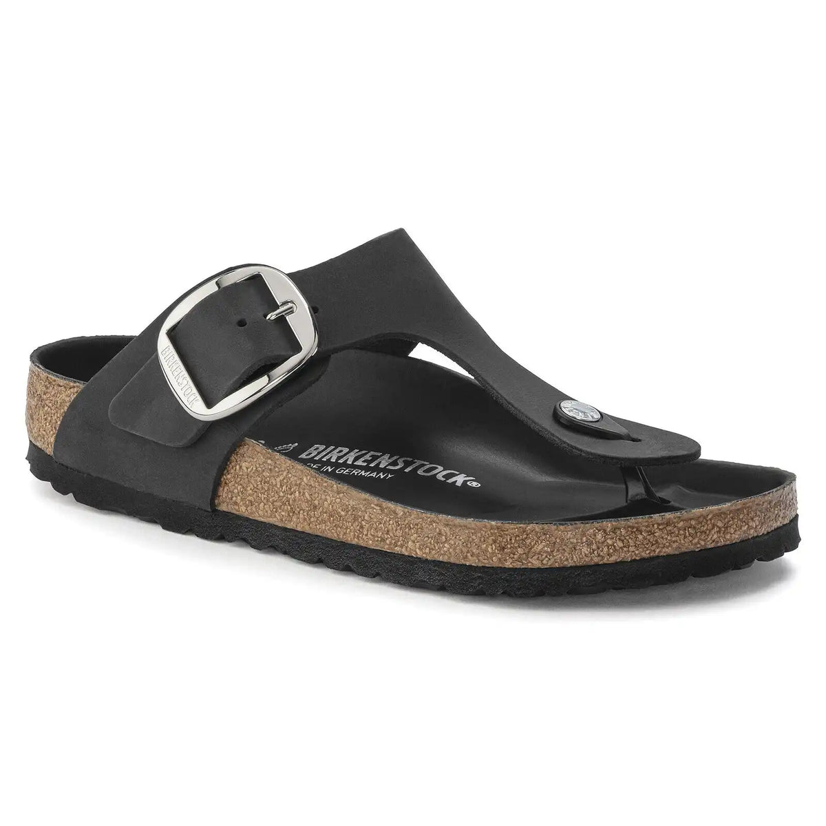 Gizeh Big Buckle Natural Leather Oiled Black