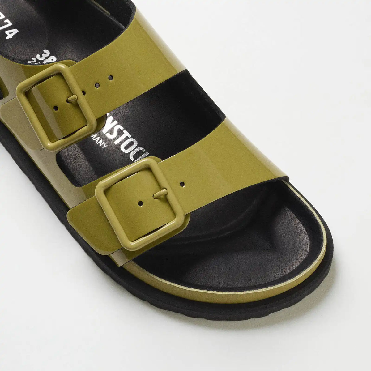 1774 Milano Leather Patent Leather Golden Olive