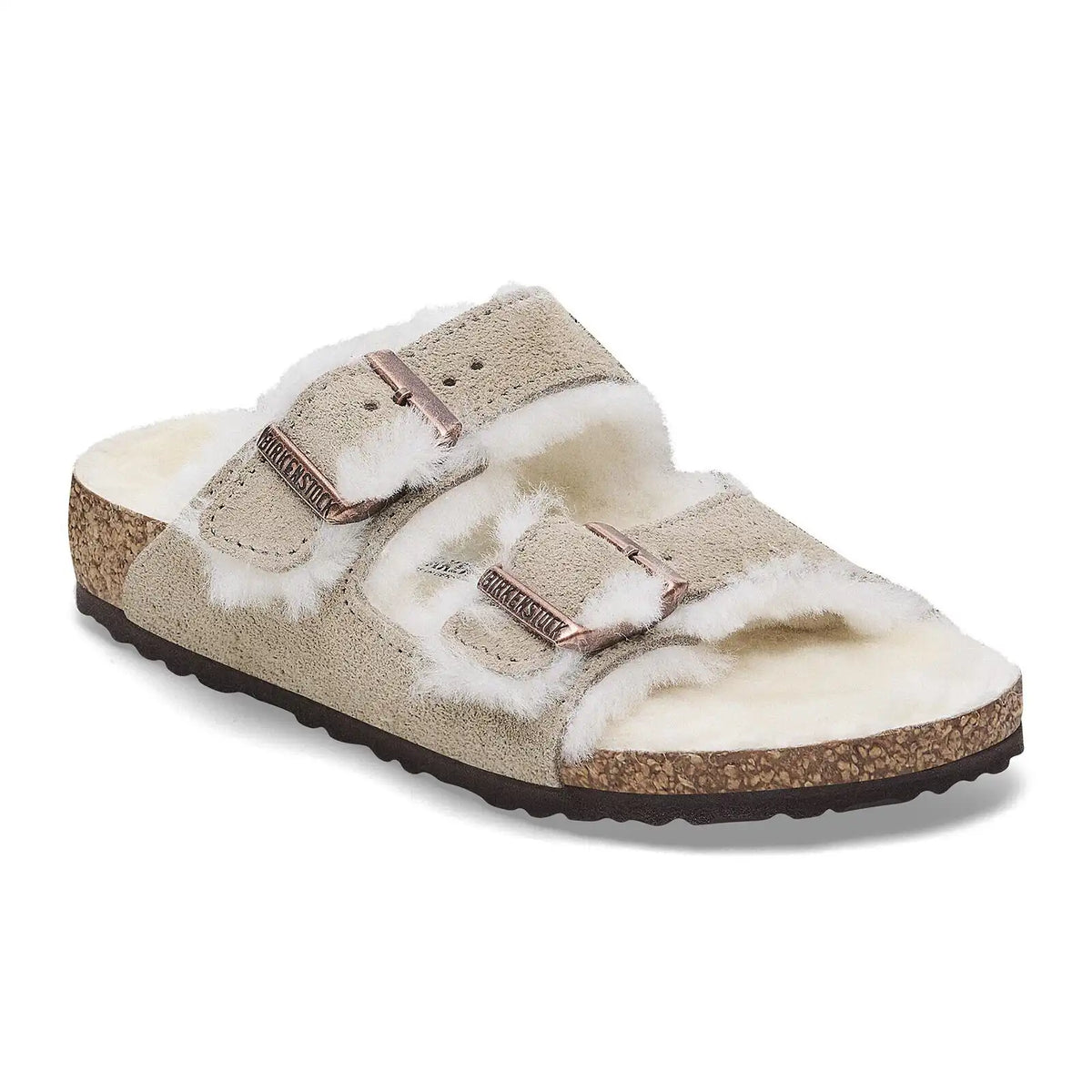 Arizona Shearling Kids Suede Leather Taupe