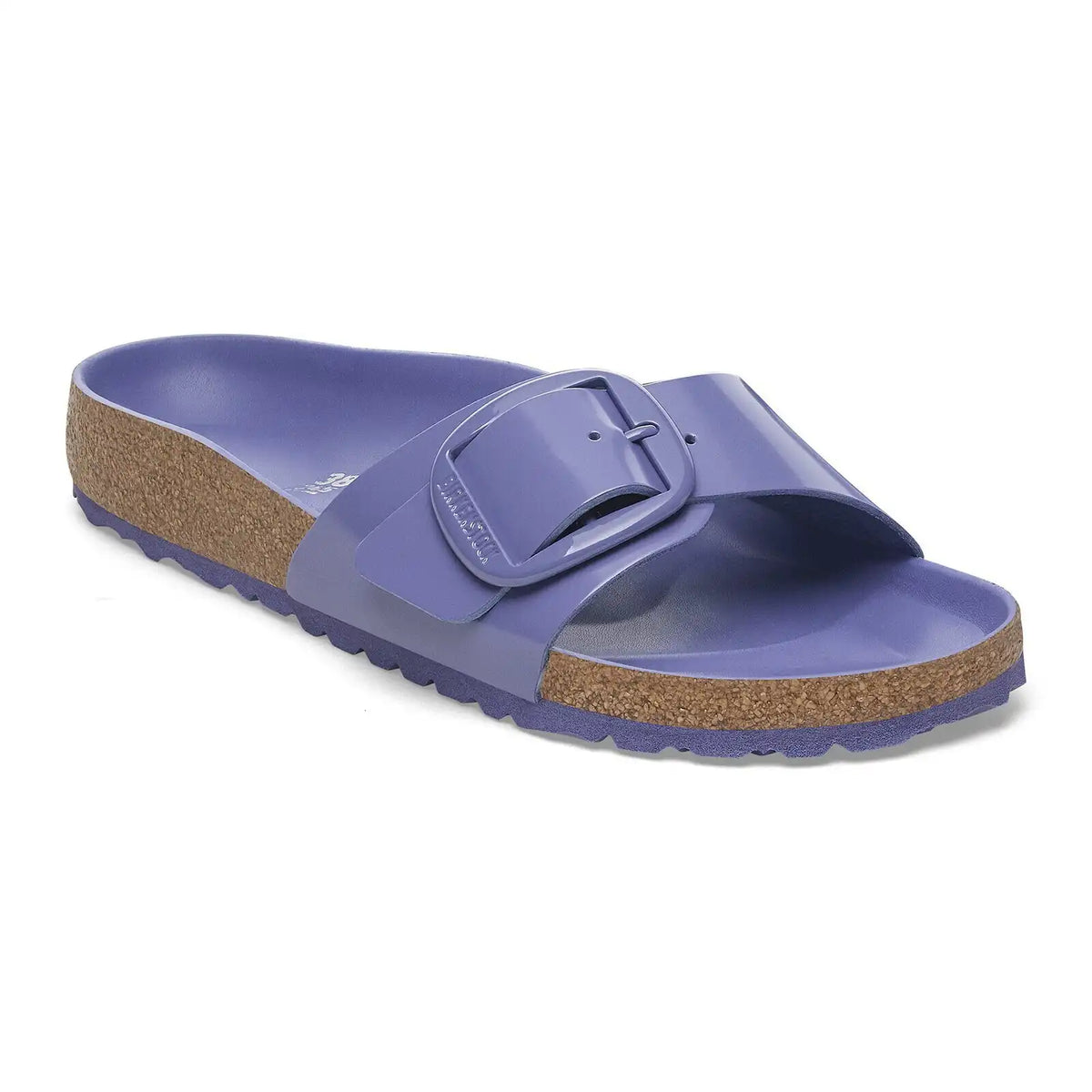Madrid Big Buckle Natural Leather Patent High Shine Purple Dusk