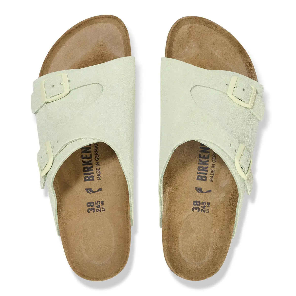 Zürich Suede Leather Faded Lime