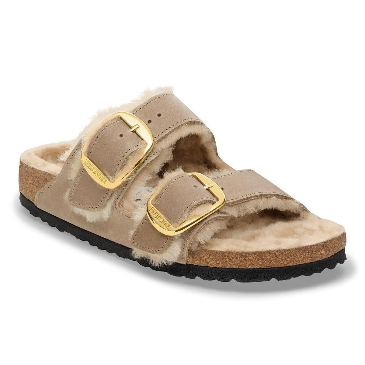 Arizona Big Buckle Shearling Natural Leather Oiled Tobacco Brown