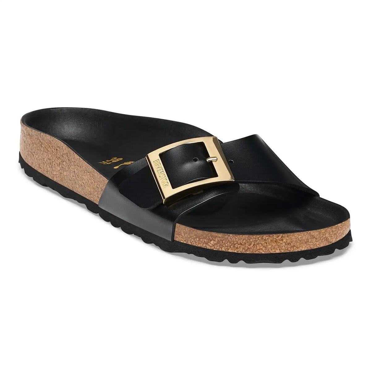 Madrid Cushion Buckle Natural Leather Amalfi Black