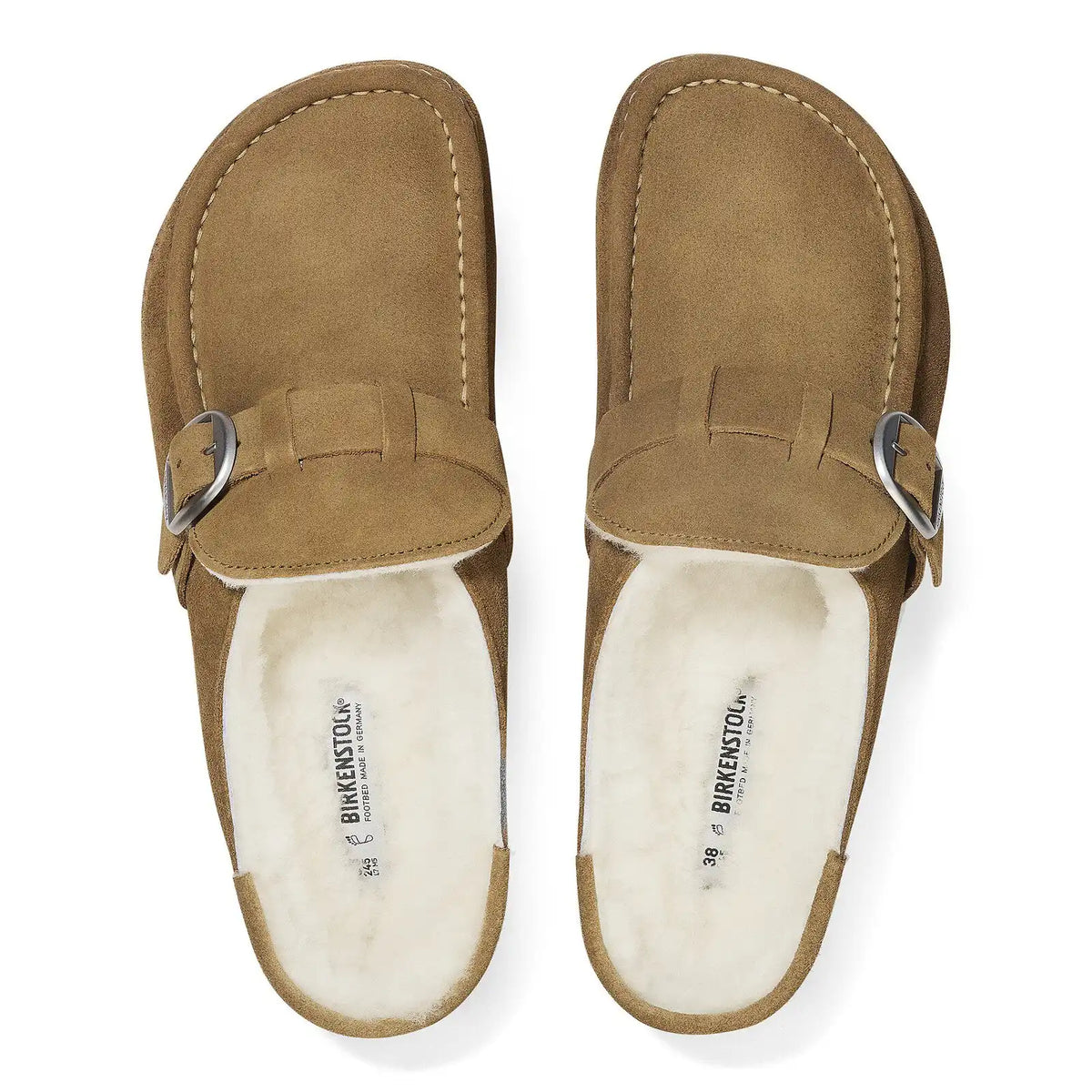Buckley Shearling Suede Leather Dark Tea
