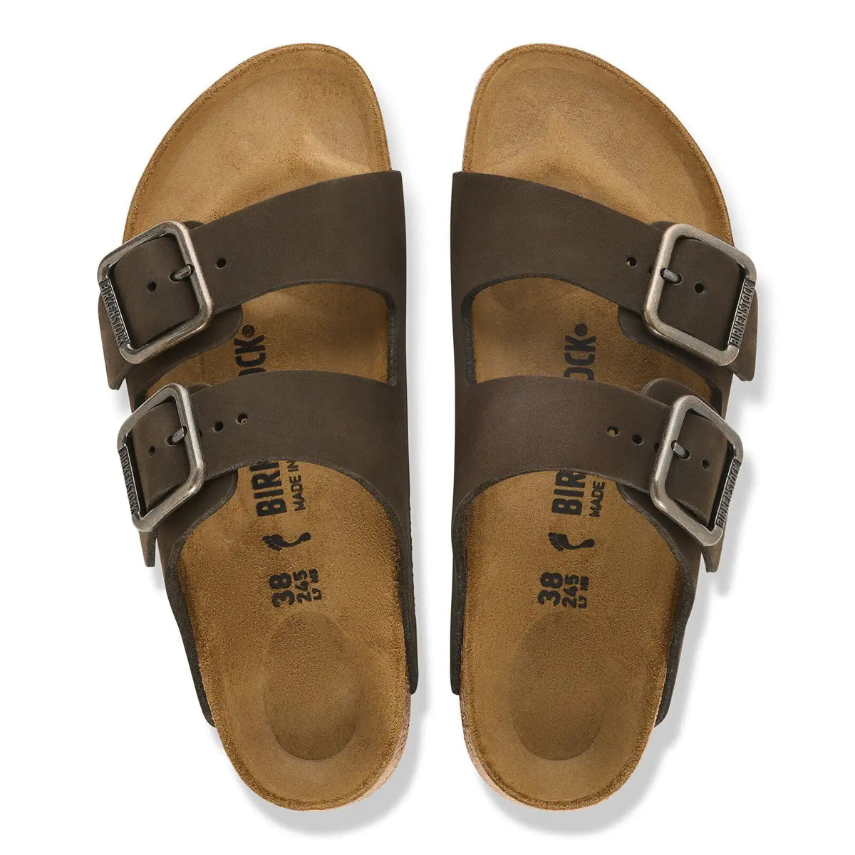 Arizona Wire Buckle Nubuck Leather Mocha