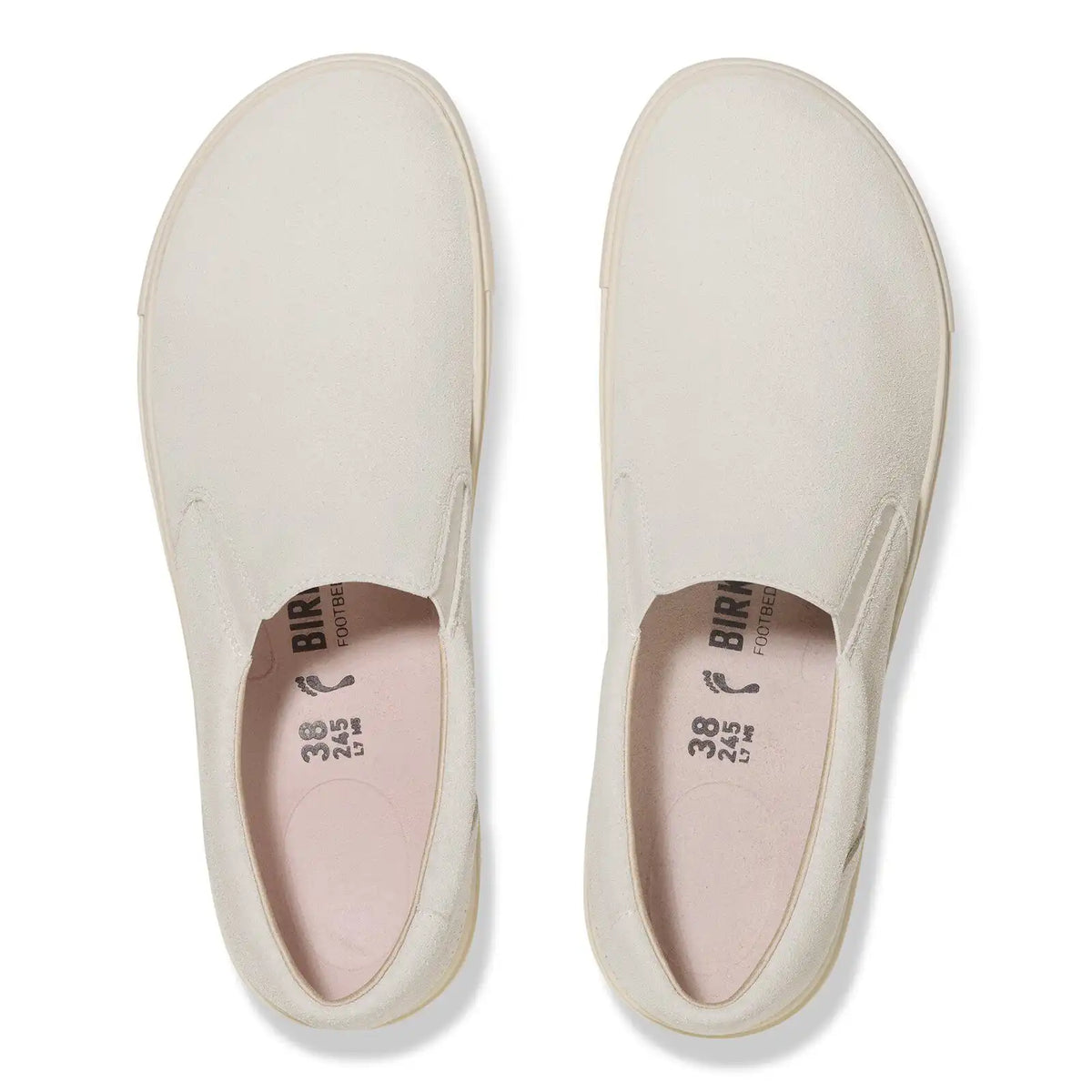 Oswego Suede Leather Antique White