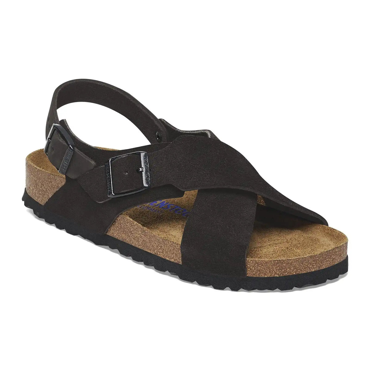 Tulum Soft Footbed Suede Leather Nubuck Black