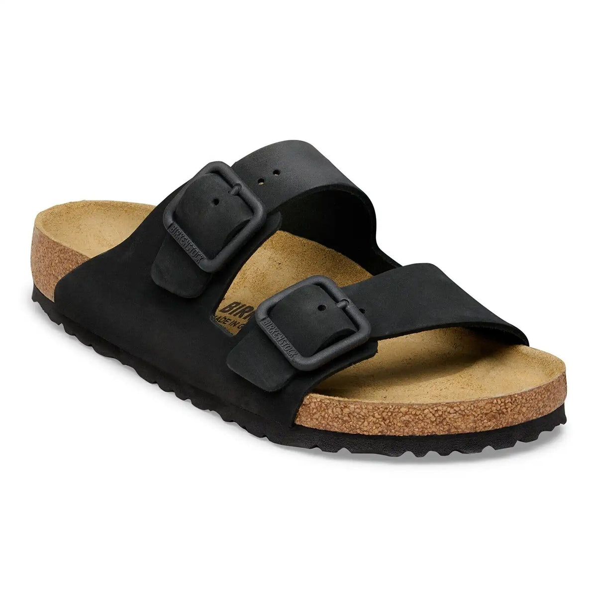 Arizona Wire Buckle Nubuck Leather Black