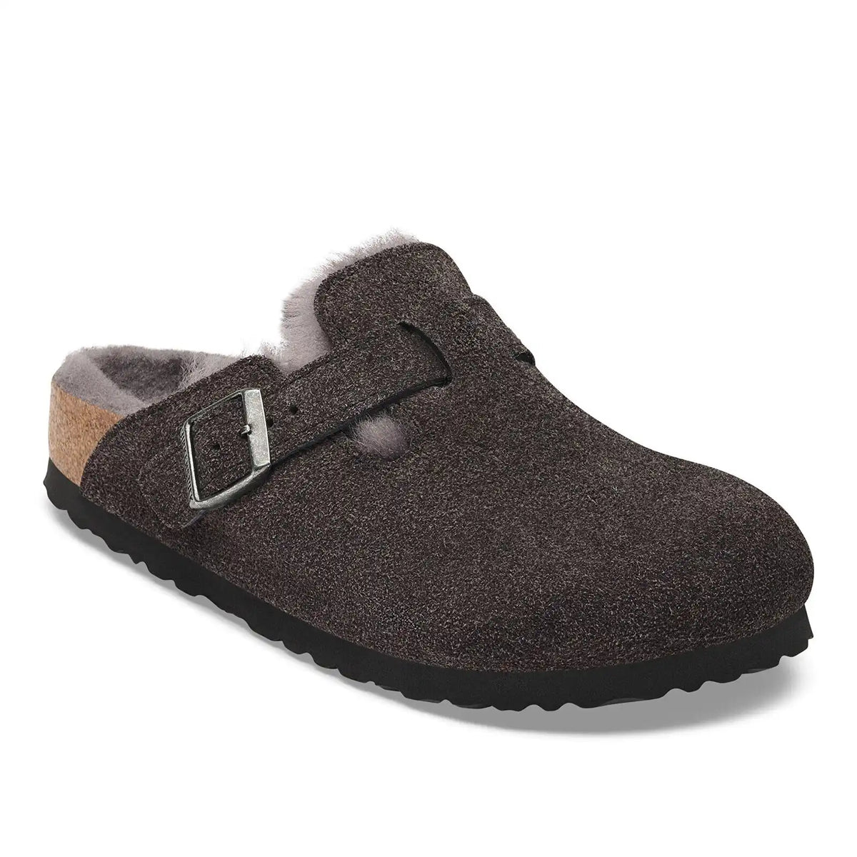 Boston Shearling Suede Leather Velvet Gray