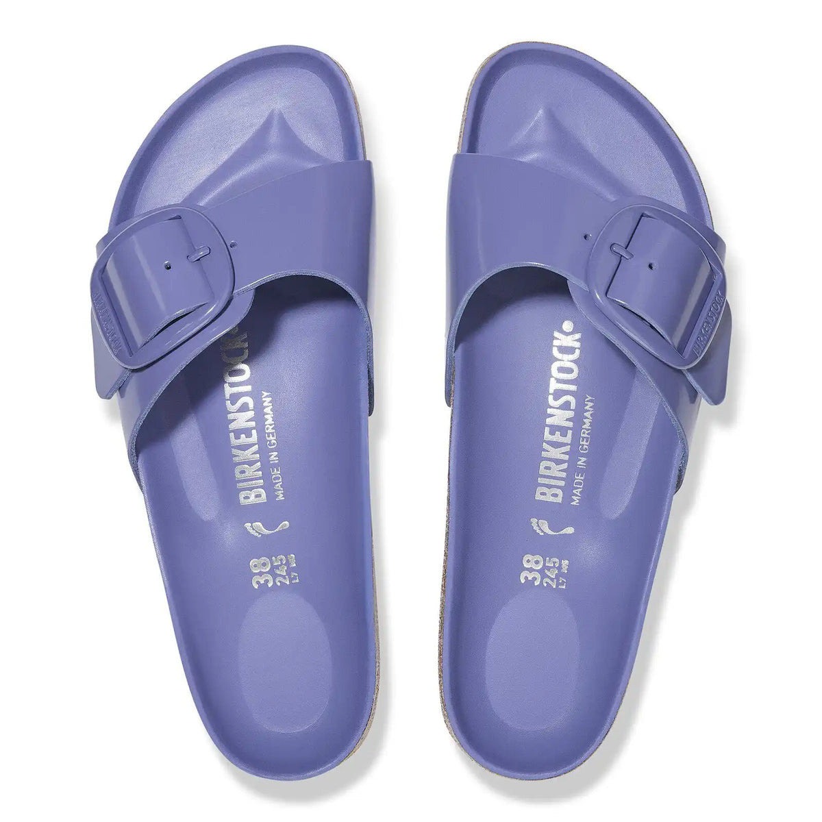 Madrid Big Buckle Natural Leather Patent High Shine Purple Dusk