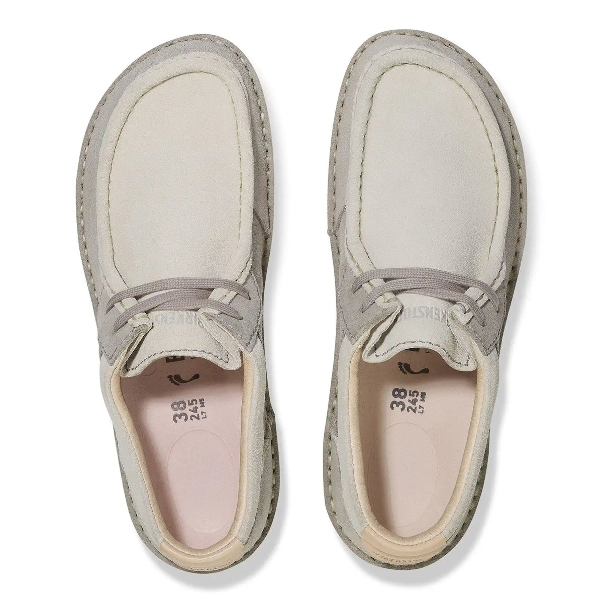 Pasadena Suede Leather Stone Coin/White