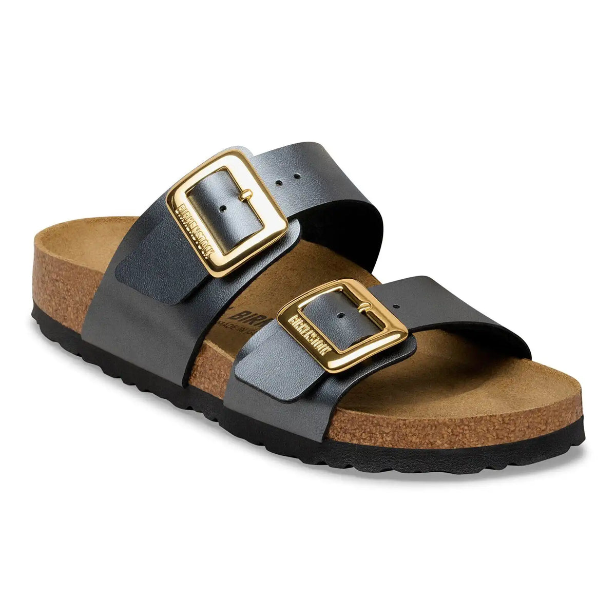 Sydney Cushion Buckle Birko-Flor Metallic Black