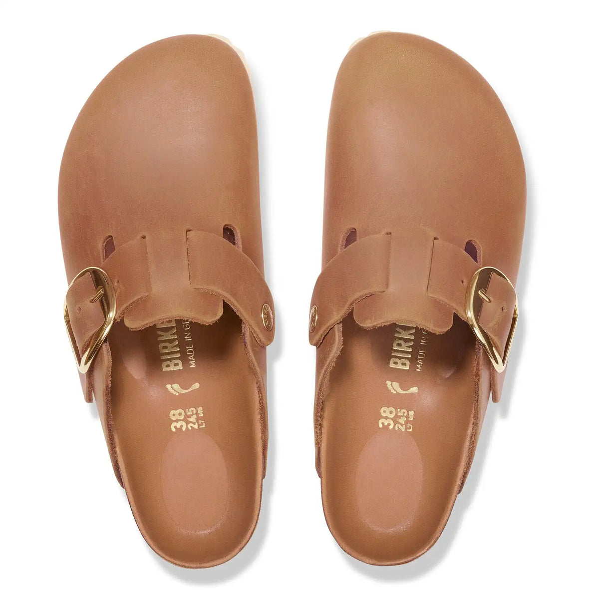 Boston Big Buckle Natural Leather Oiled Cognac